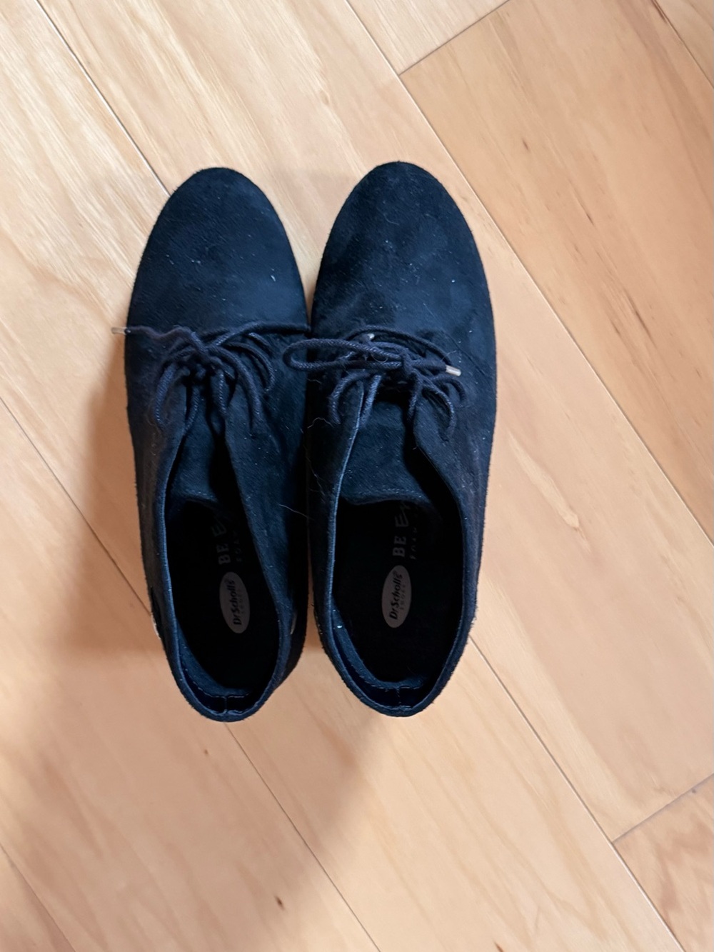 Dr Scholl’s  Black Suede Lace-Up women’s Shoes